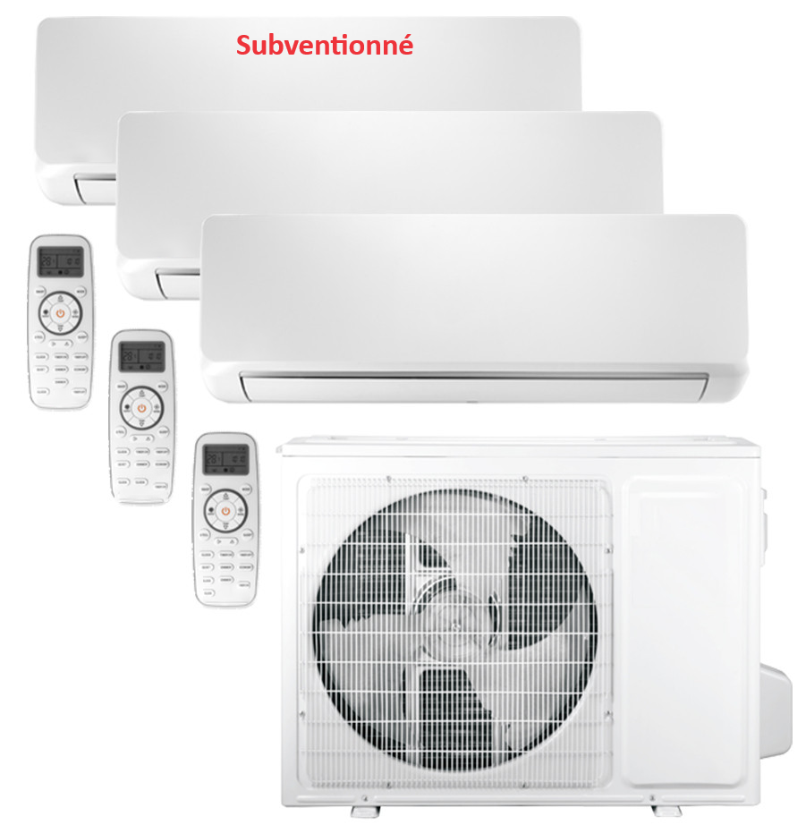 Thermopompe murale TOSHIBA Multizone 36 000 BTU, 3 Têtes, (kit d'installation et livraison inclus)